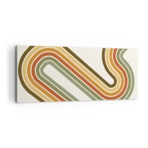 Canvastavla - Bild på duk - Zig-zack mot målet - 100x40 cm