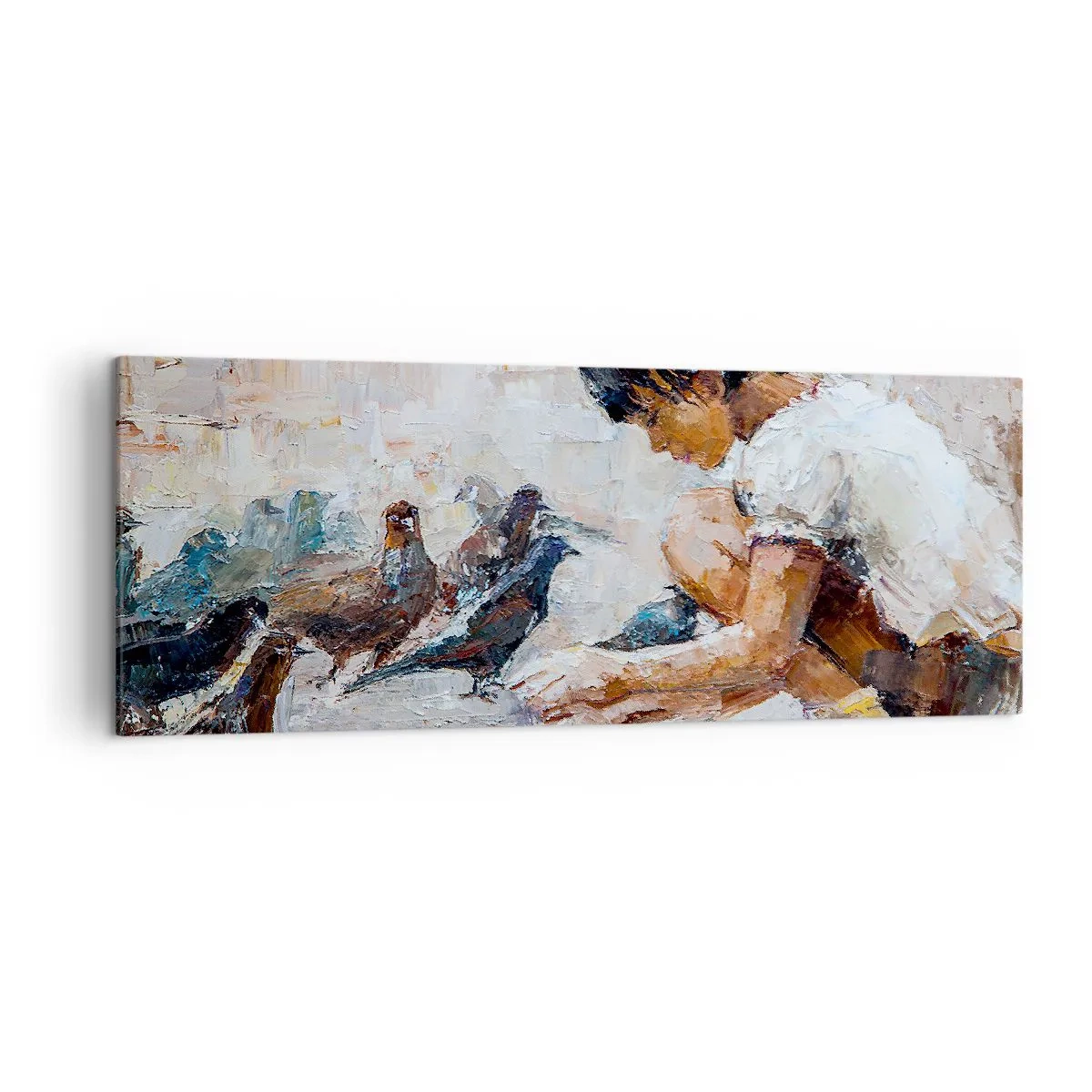 Canvastavla - Bild på duk - Minst och gulligast - 140x50 cm