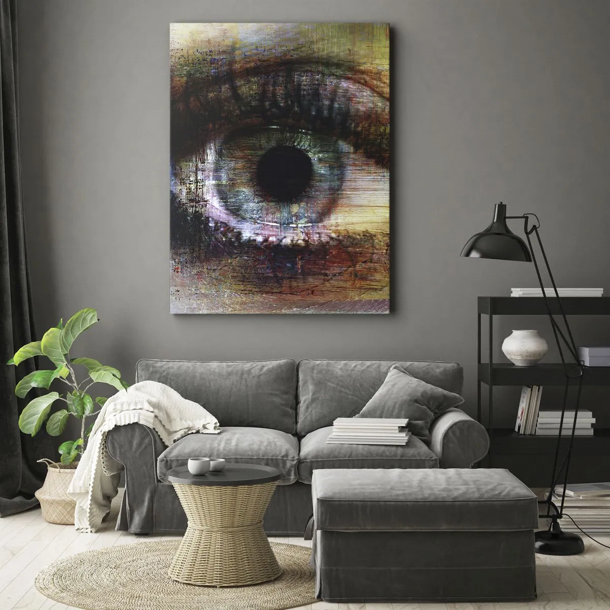 Canvastavla - Bild på duk - Man kan titta in i själen - 80x120 cm