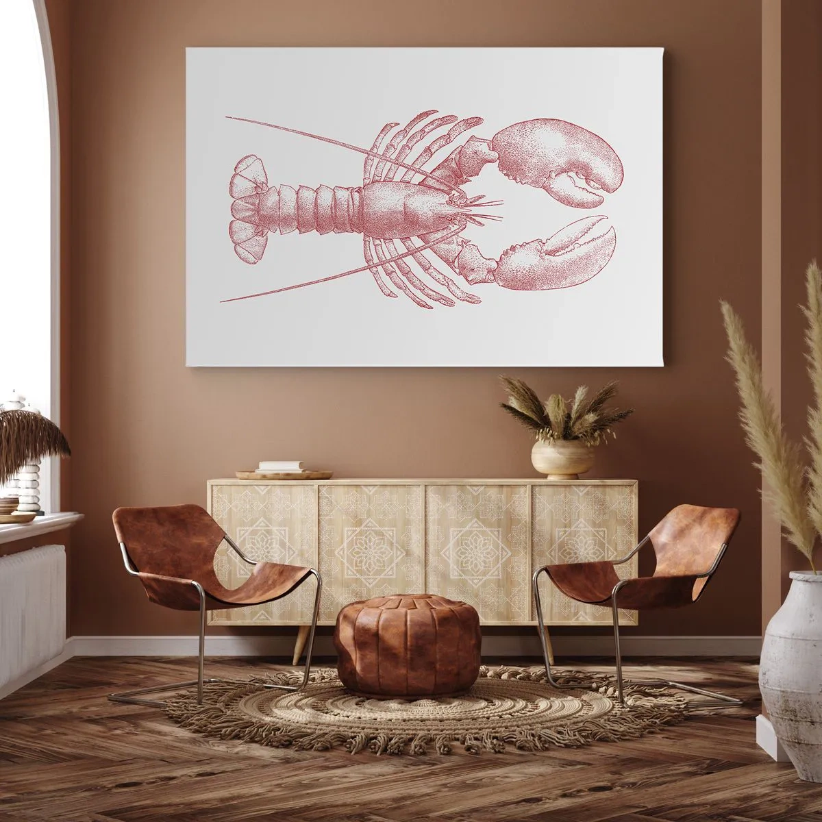 Canvastavla - Bild på duk - Hummer värdig Homer - 70x50 cm