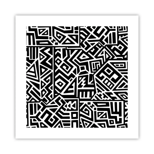 Affisch - Prekolumbisk komposition - 40x40 cm