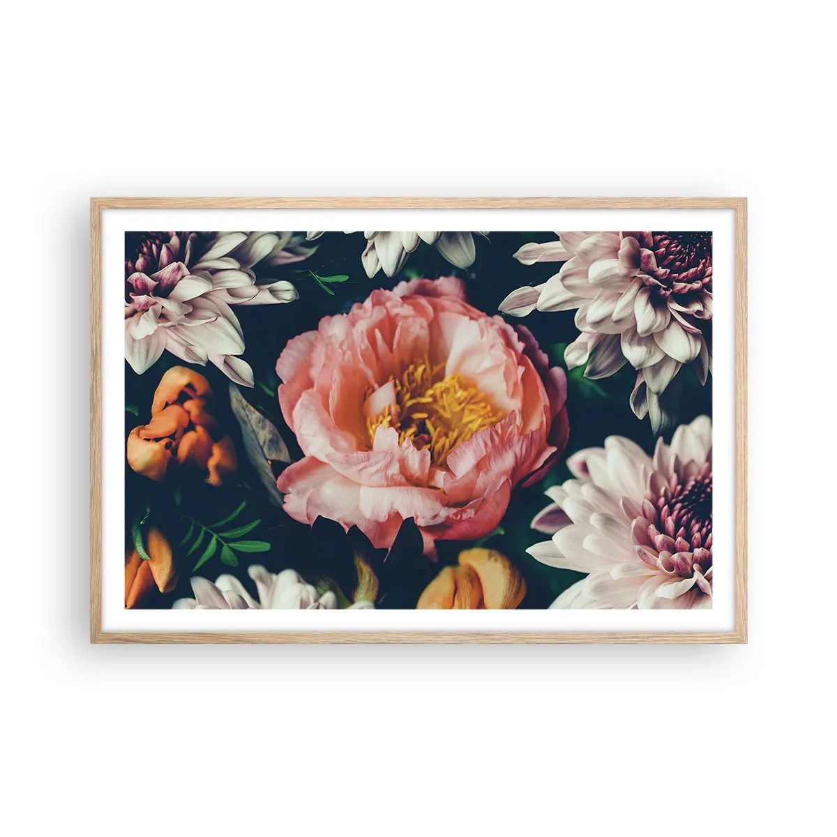 Affisch i ram av ljusek - Med barockprakt - 91x61 cm