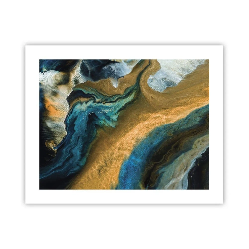 Affisch - Blå – gul – ömsesidiga influenser - 50x40 cm