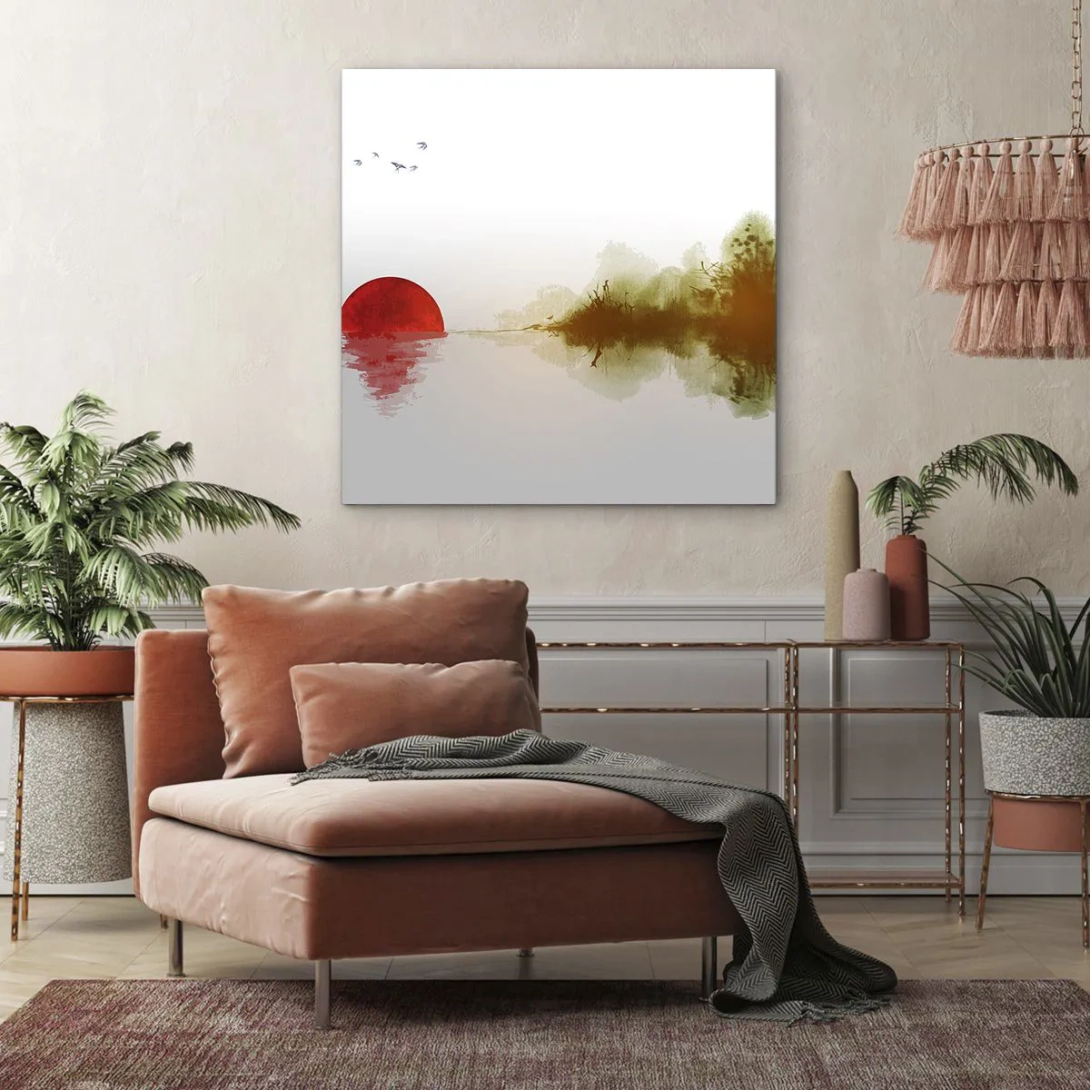 Canvastavla - Bild på duk - Ett löfte om lugn - 60x60 cm