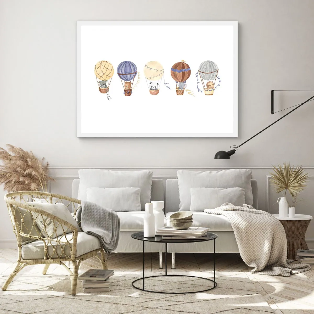 Affisch i vit ram - Vänner på en resa - 40x30 cm