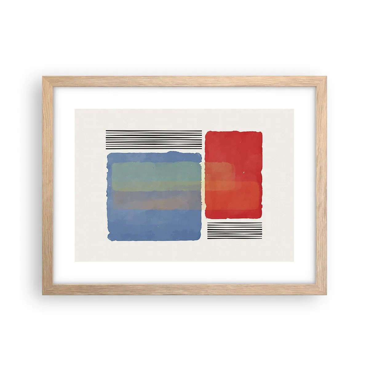 Affisch i ram av ljusek - Geometrins anda  - 40x30 cm