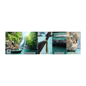 Provbit av fototapet Premium Canvas - Inbjudan till exotisk resa - Landskap, Thailand, Hav - 100x30 cm