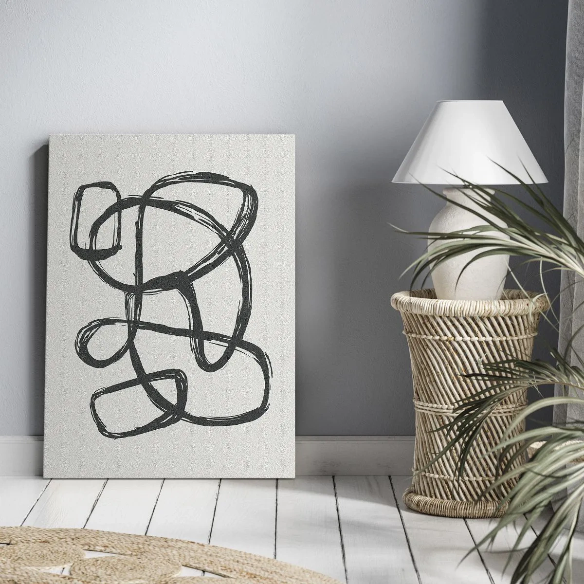 Canvastavla - Bild på duk - Loopad abstraktion - 50x70 cm