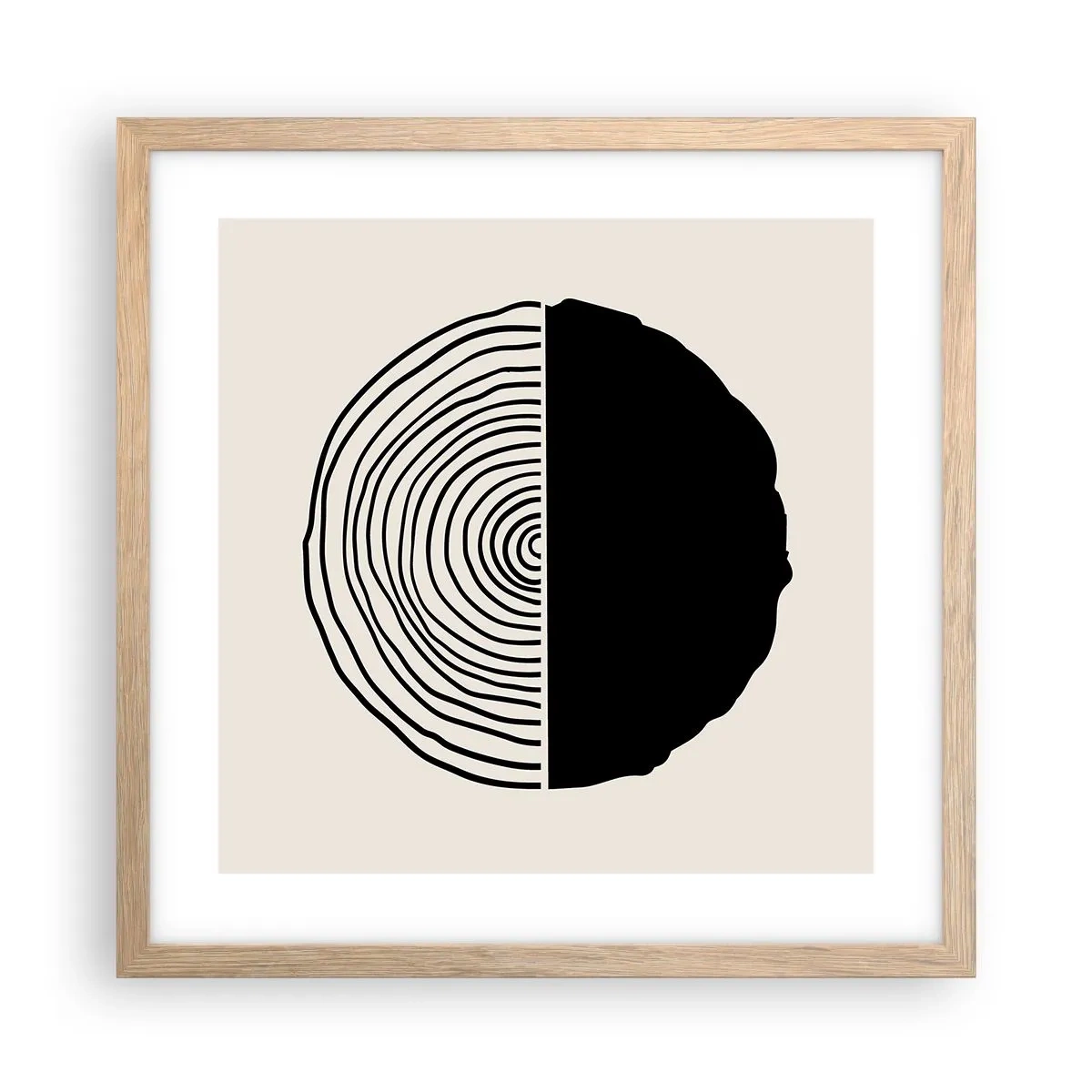 Affisch i ram av ljusek - Hälften hälften - 40x40 cm