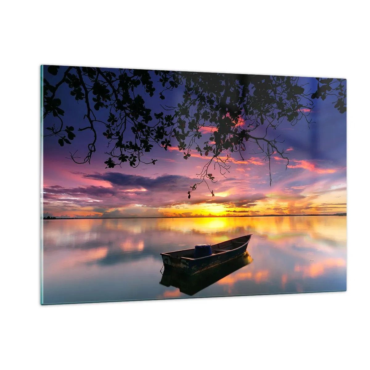 Glastavla - Bild på glas - "Du verkar hänga i mitten av himmelvalvet…" - 120x80 cm