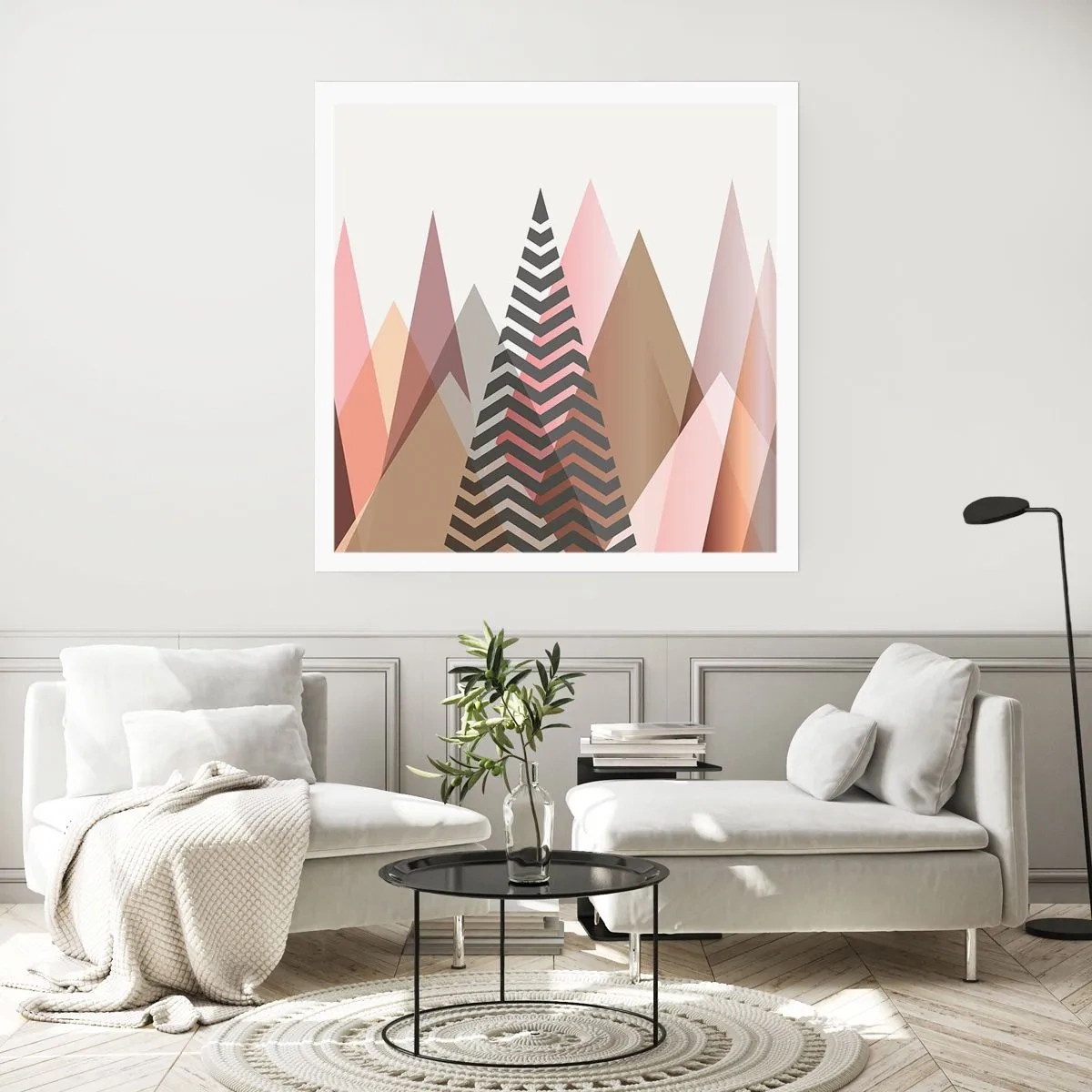 Affisch - Utsikt över pyramider - 50x50 cm