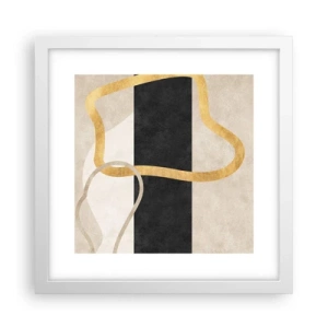 Affisch i vit ram - Slingrande former - 30x30 cm