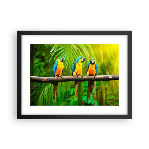 Affisch i svart ram - Har du hört att hon...? - 40x30 cm