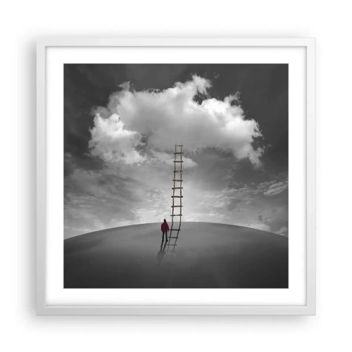 Affisch i vit ram - Allt är möjligt - 50x50 cm