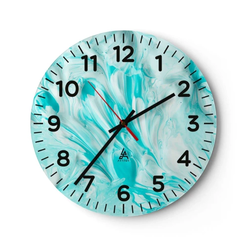 Väggklocka - Klocka på glas - Alltid tillsammans - 40x40 cm