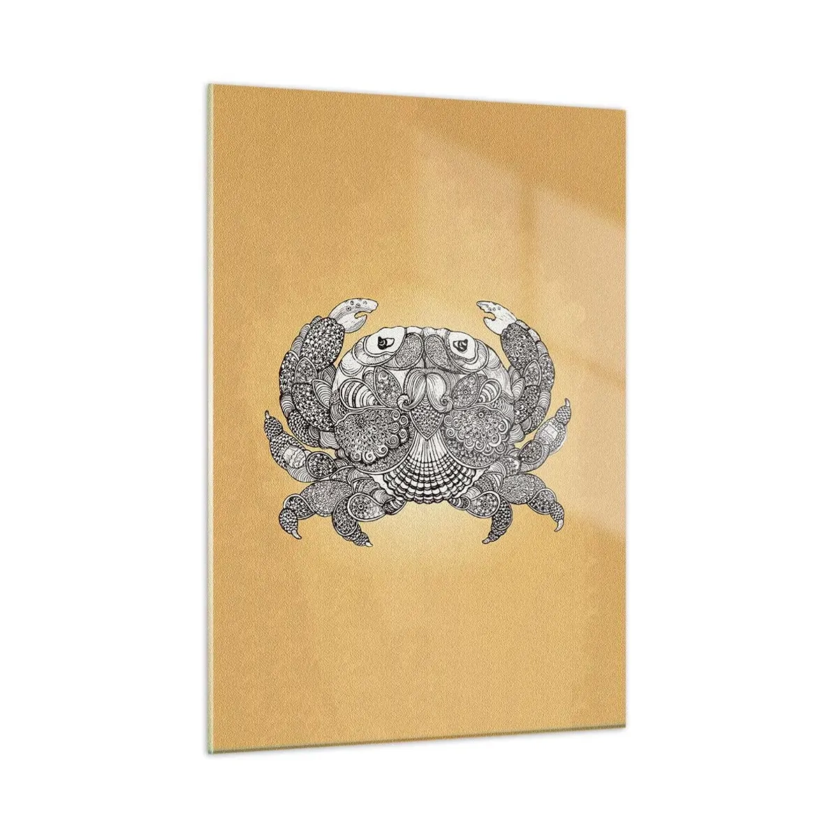 Glastavla - Bild på glas - Herr Krabba berättar - 50x70 cm