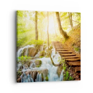 Canvastavla - Bild på duk - Efterlängtad svalka - 40x40 cm