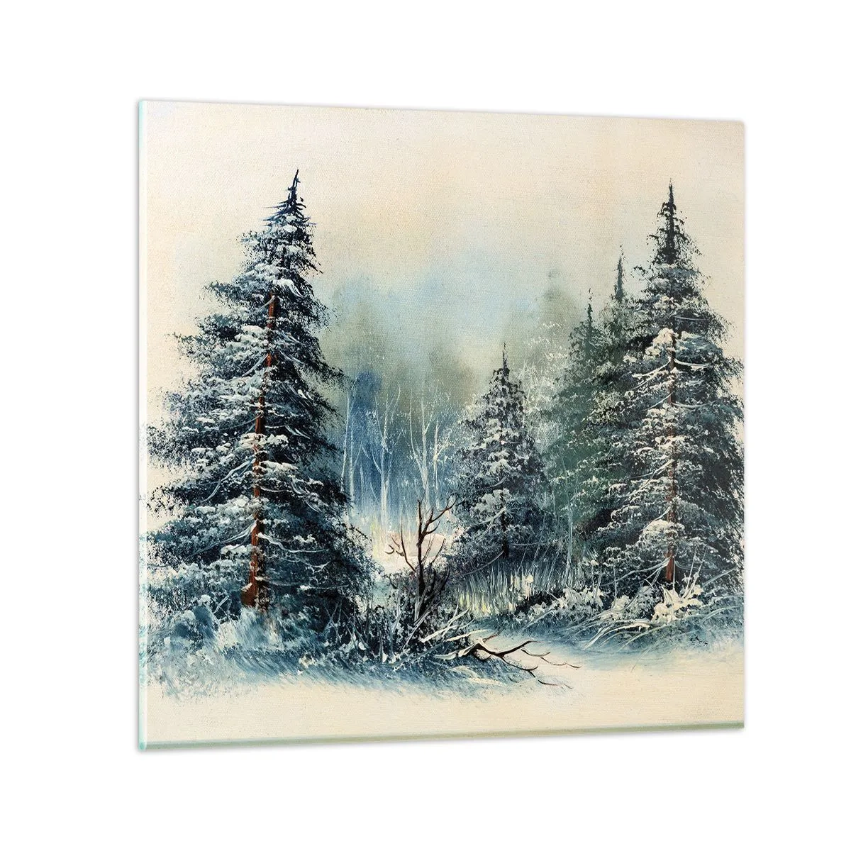 Glastavla - Bild på glas - Redo för Julen - 30x30 cm