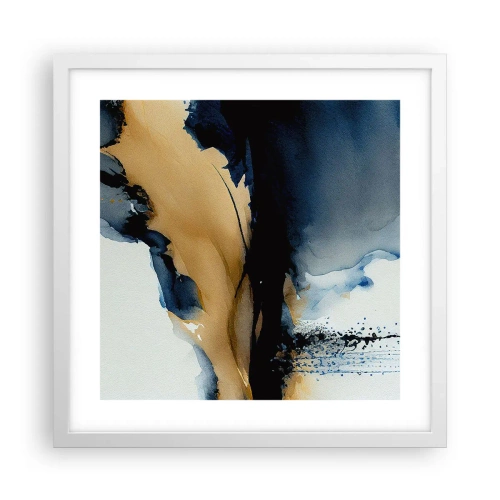 Affisch i vit ram - Bakom ridån - 40x40 cm