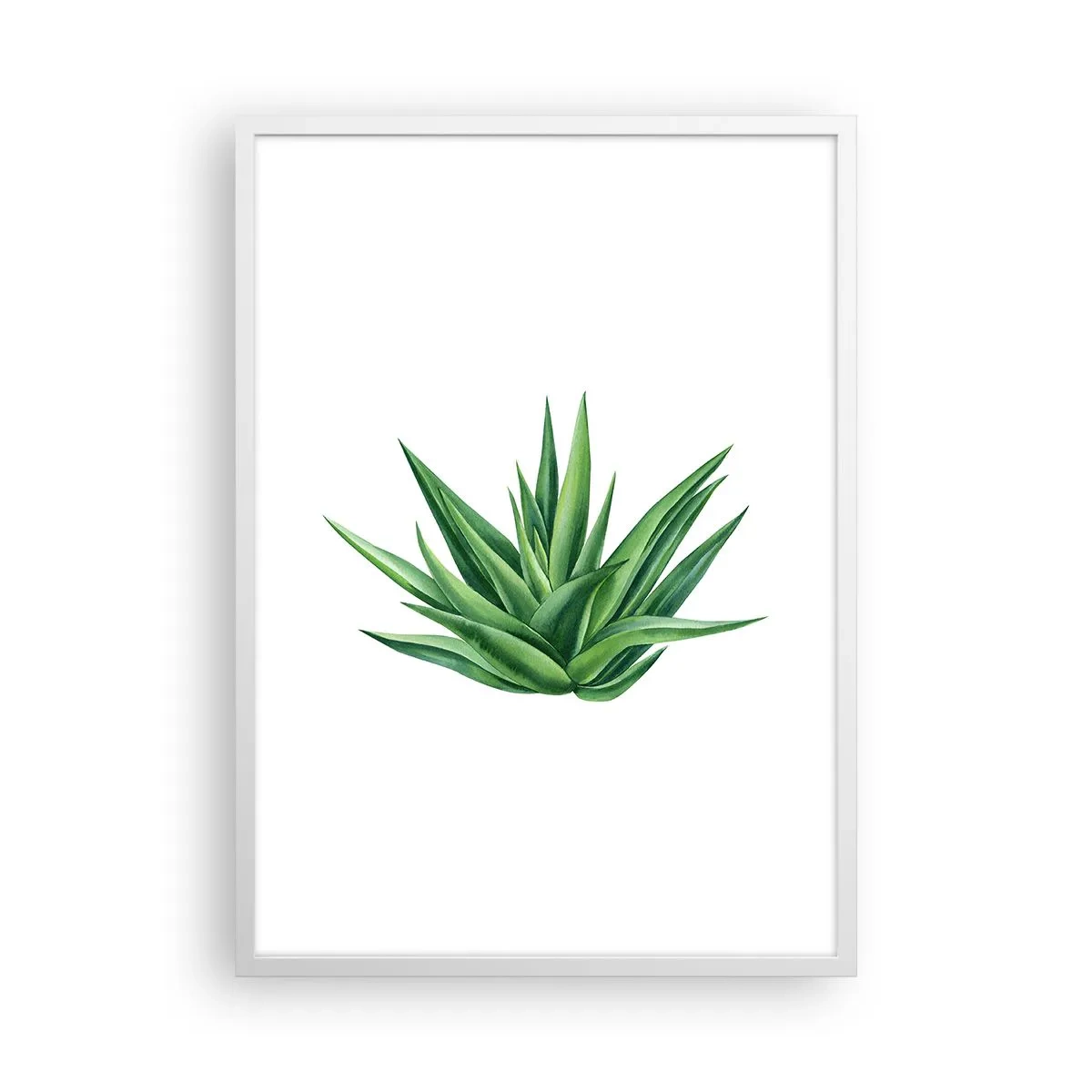 Affisch i vit ram - Grönt - styrka - liv - 50x70 cm