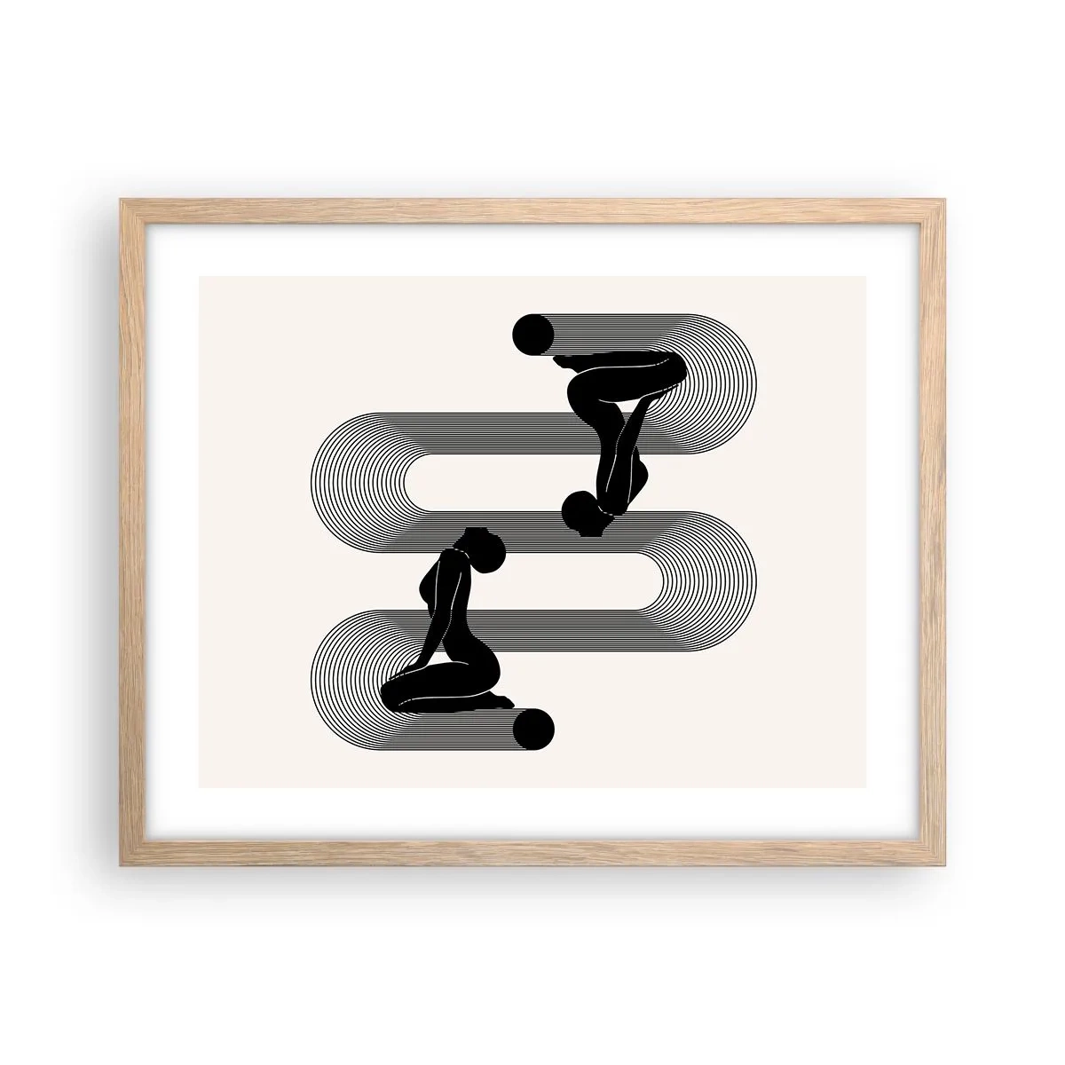 Affisch i ram av ljusek - Sensuell symmetri - 50x40 cm