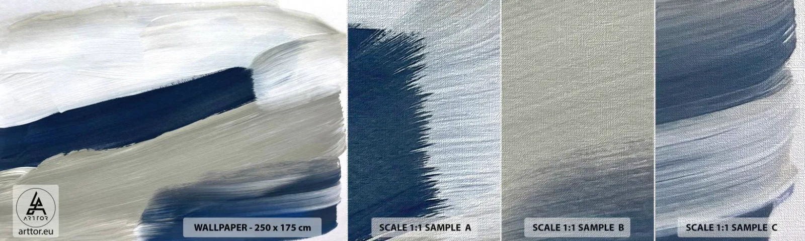 Provbit av fototapet Premium Canvas - Möte med vitt - Bit, Minimalistisk, Modern - 100x30 cm