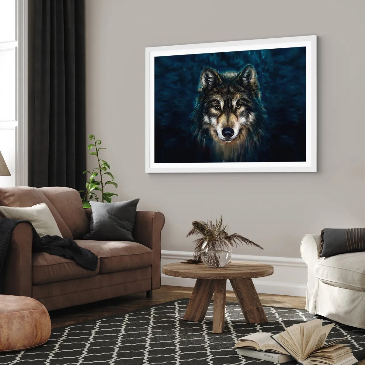 Affisch i vit ram - Alfa? Och omega - 100x70 cm