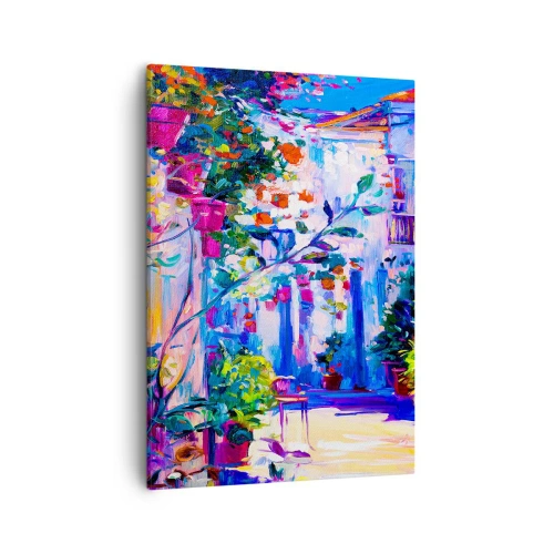 Canvastavla - Bild på duk - Impression - italiensk gränd - 50x70 cm