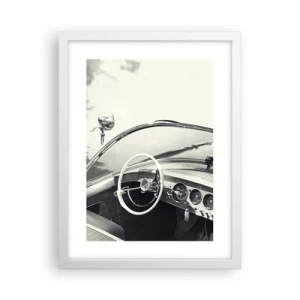 Affisch i vit ram - Väder för de rika - 30x40 cm