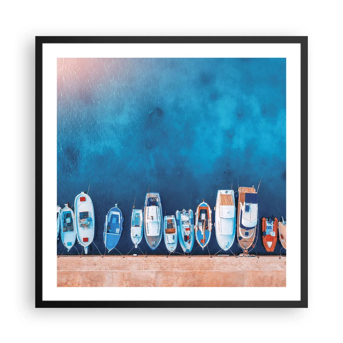 Affisch i svart ram - I en rad - 60x60 cm