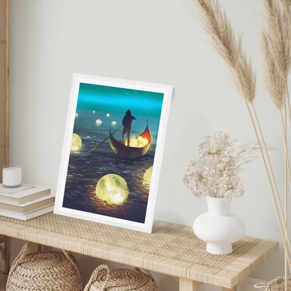 Affisch i vit ram - Saker som filosoferna inte drömt om - 50x70 cm