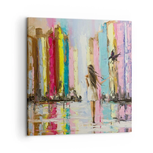 Canvastavla - Bild på duk - Kom med mig - 60x60 cm