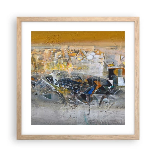 Affisch i ram av ljusek - Allt blir bra - 40x40 cm