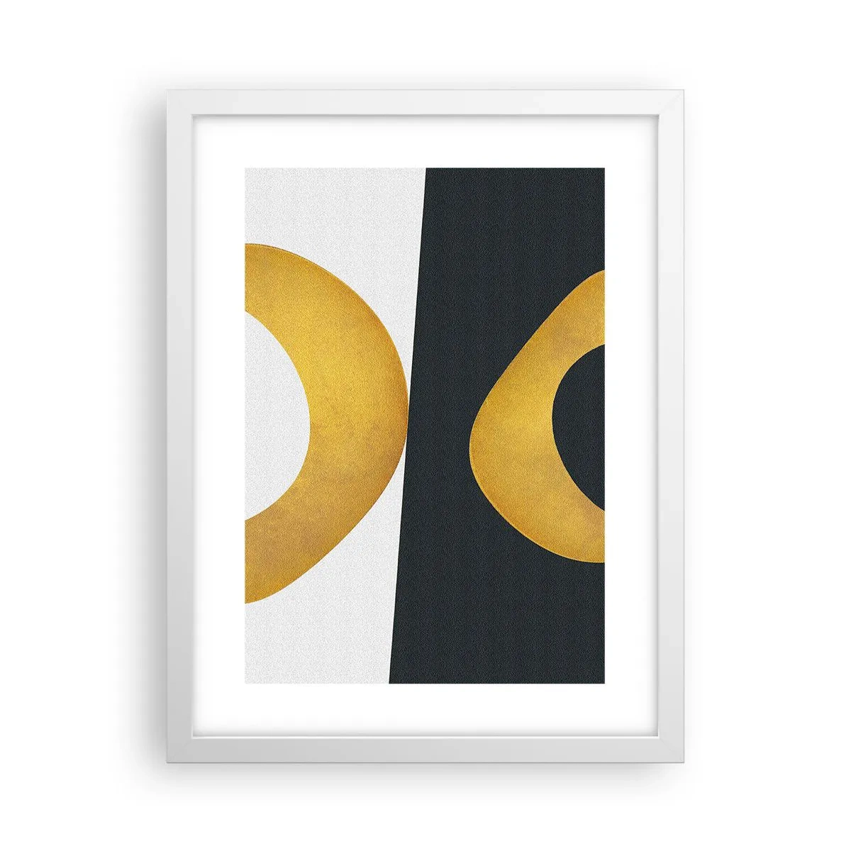 Affisch i vit ram - Öfr det första: guld - 30x40 cm