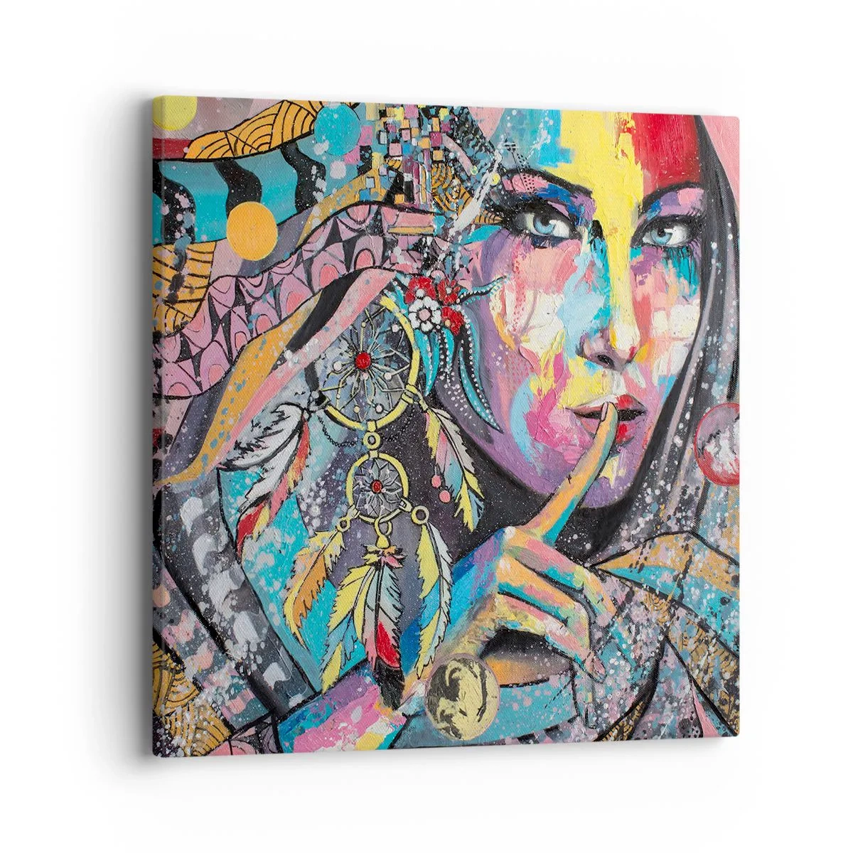 Canvastavla - Bild på duk - Var tyst tills du förstår - 40x40 cm