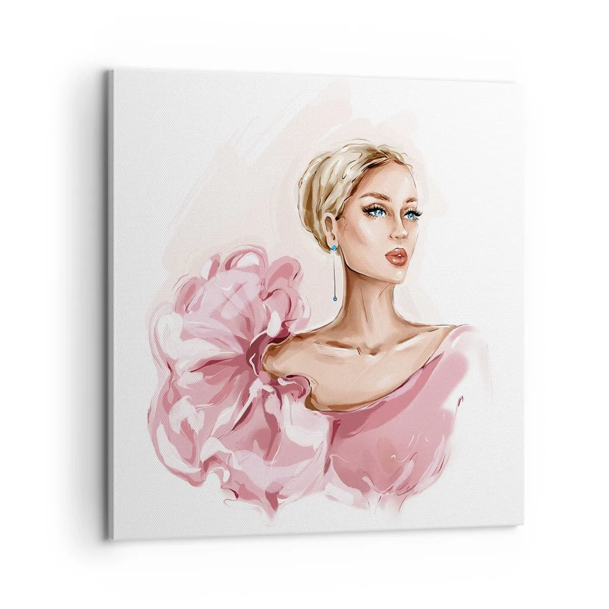 Canvastavla - Bild på duk - Som målad... - 60x60 cm