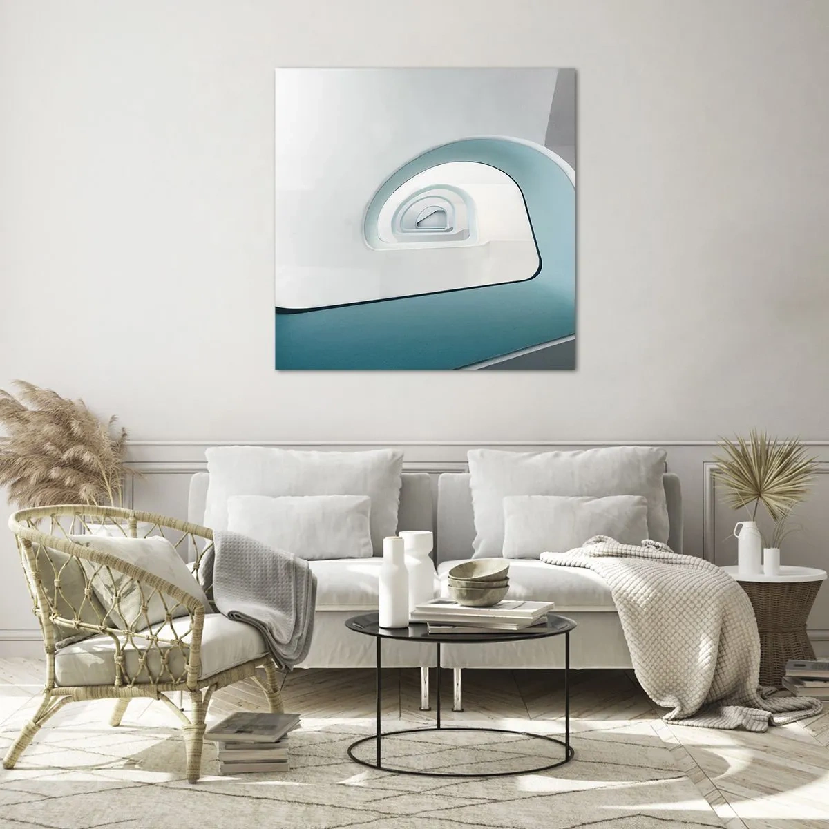 Glastavla - Bild på glas - Till det blåas botten - 60x60 cm