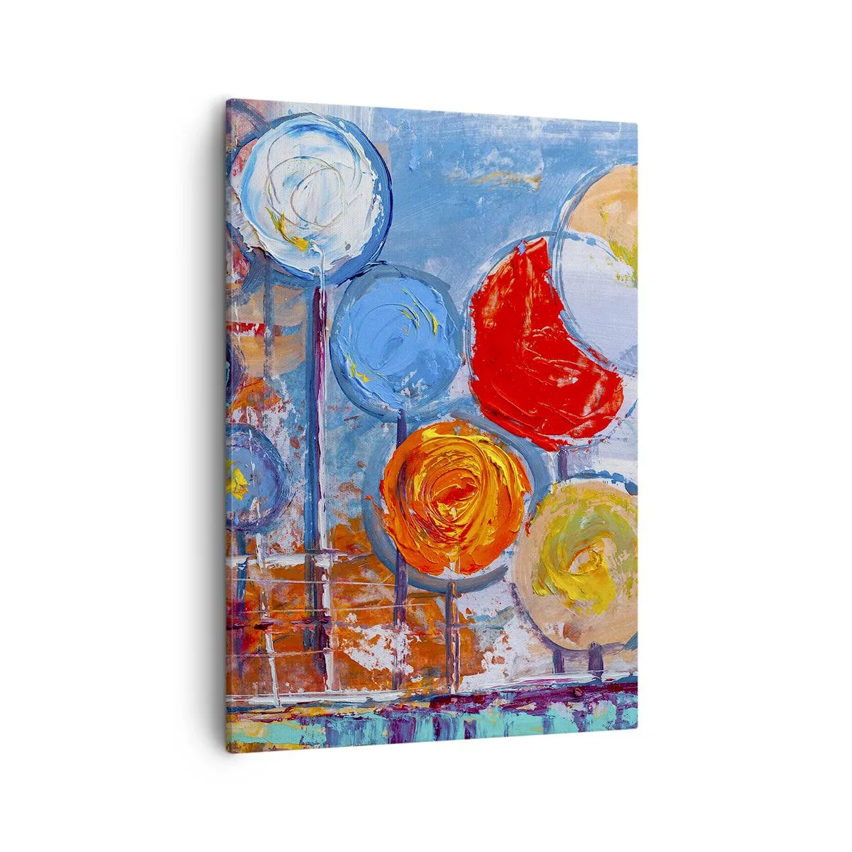 Canvastavla - Bild på duk - Slickepinnar - 50x70 cm