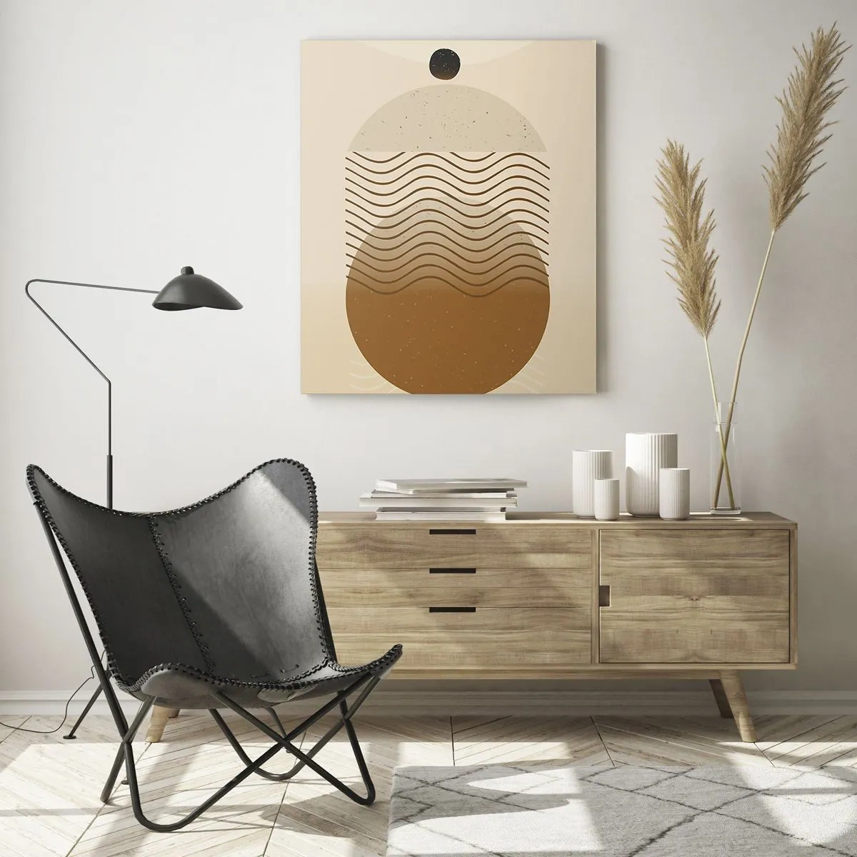 Glastavla - Bild på glas - Om geometriska figurers ursprung - 50x70 cm