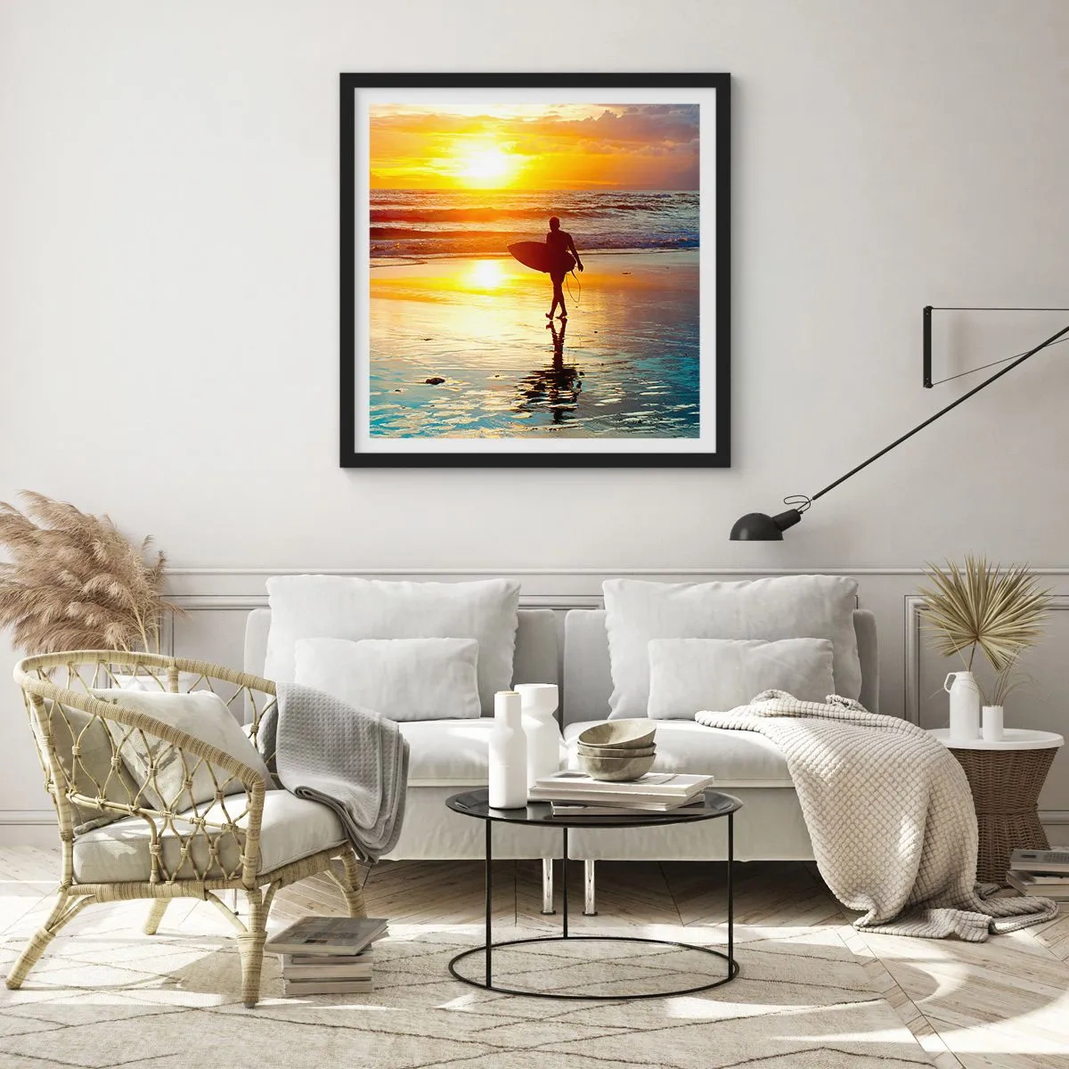 Affisch i svart ram - Kämpes återkomst - 60x60 cm