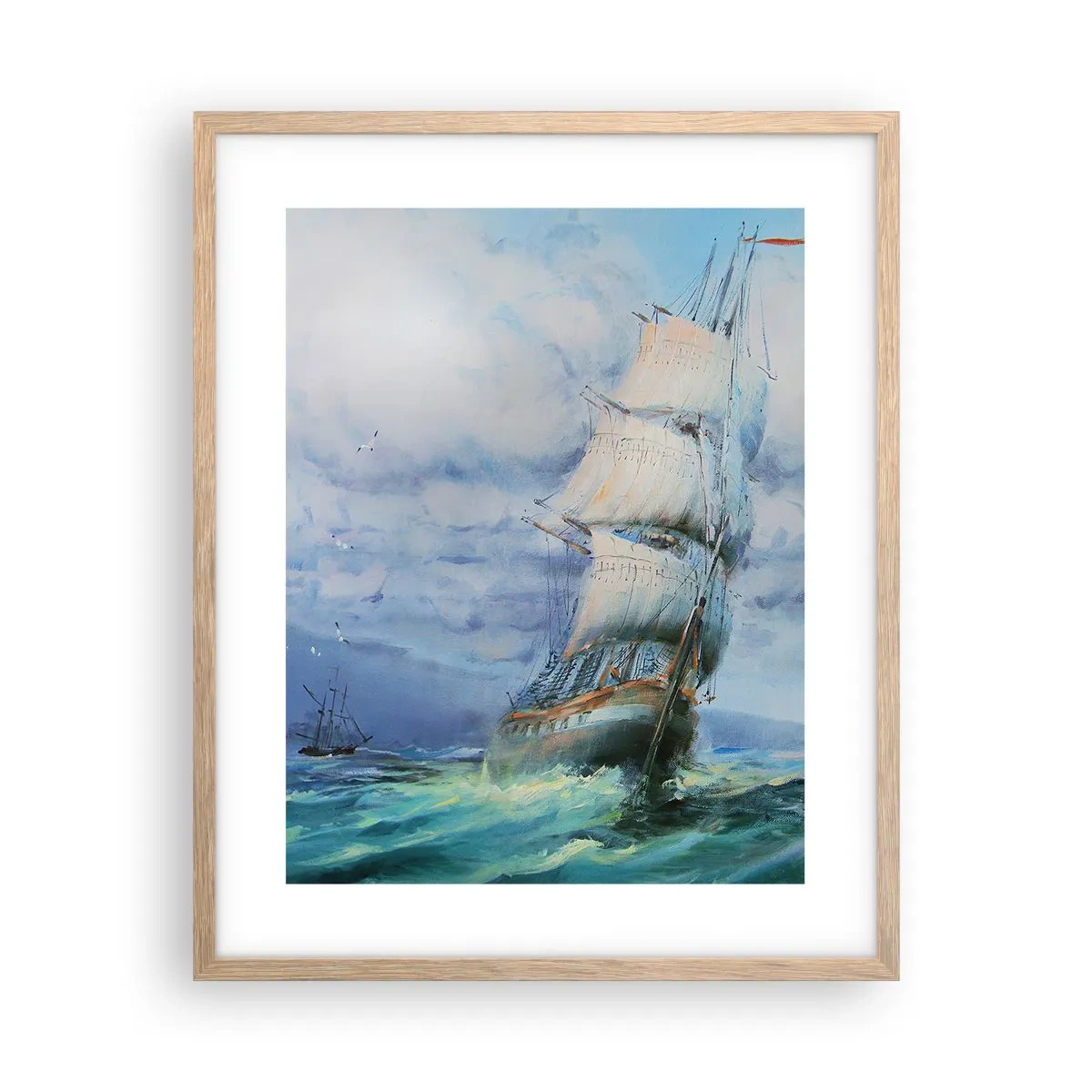 Affisch i ram av ljusek - Goda vindar - 40x50 cm