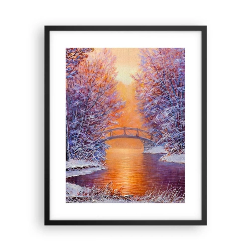 Affisch i svart ram - Låt oss mötas här - 40x50 cm