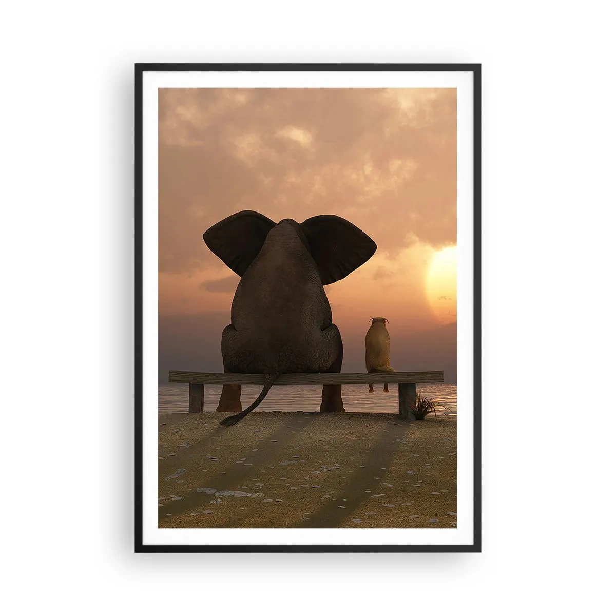 Affisch i svart ram - Det är bra att vara tyst tillsammans - 70x100 cm