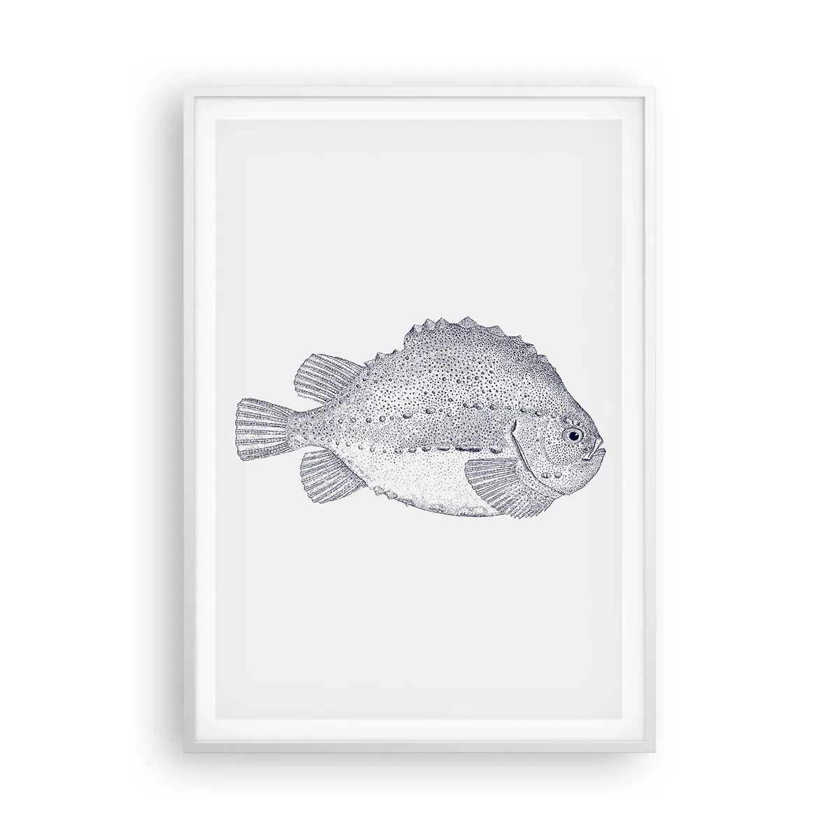 Affisch i vit ram - Till naturforskarens album - 70x100 cm