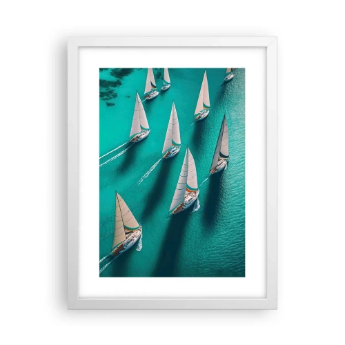 Affisch i vit ram - Tävla med vinden - 30x40 cm