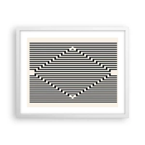Affisch i vit ram - Geometrisk illusion - 50x40 cm