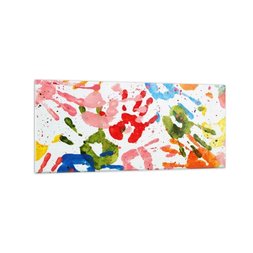 Glastavla - Bild på glas - Följs spåren - 120x50 cm