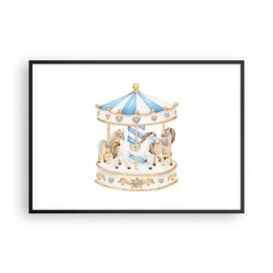 Affisch i svart ram - En ljuvlig barndom - 100x70 cm