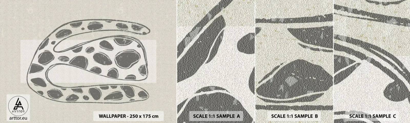 Fototapet Prov Standard Eco - En bisarr varelse - Boho, Minimalism, Ljus - 100x30 cm