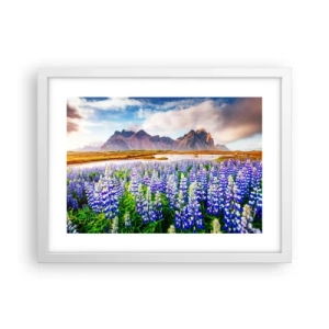 Affisch i vit ram - Styrka och stränghet bredvid mildhet - 40x30 cm